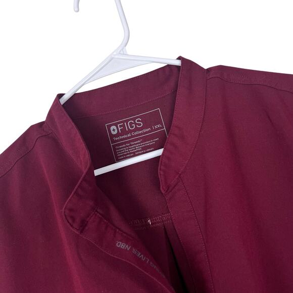 FIGS Burgundy Technical Collection Sleeveless Scrub Top Women’s XXL - Picture 2 of 5
